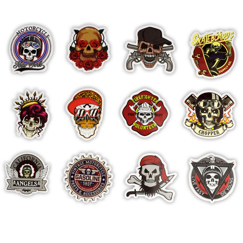 50 Skull Stickers