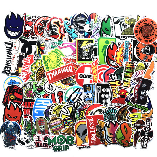 100 Skateboard Stickers