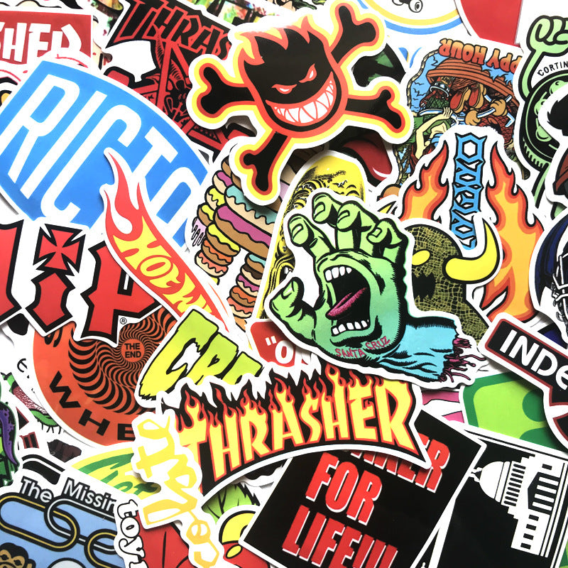 100 Skateboard Stickers