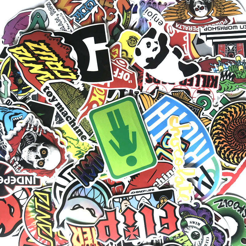 100 Skateboard Stickers