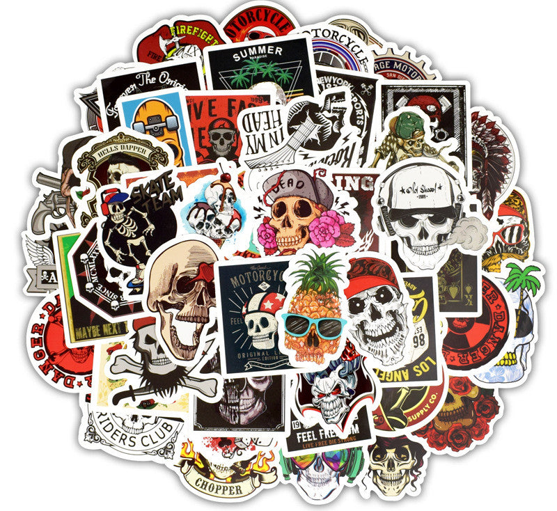 50 Skull Stickers