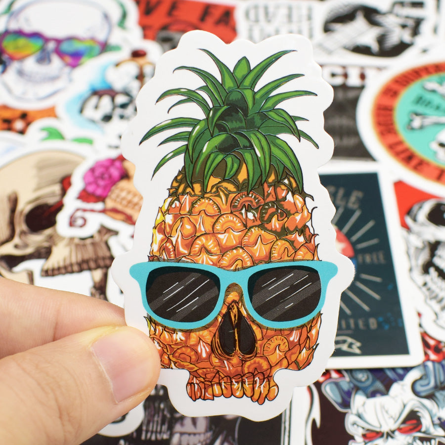 50 Skull Stickers