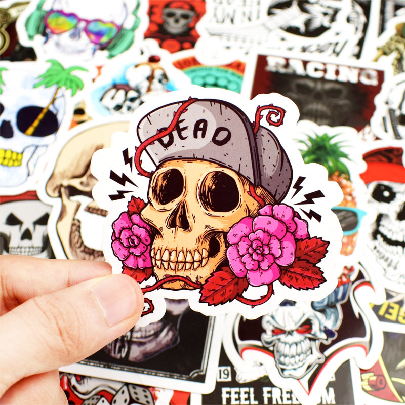 50 Skull Stickers