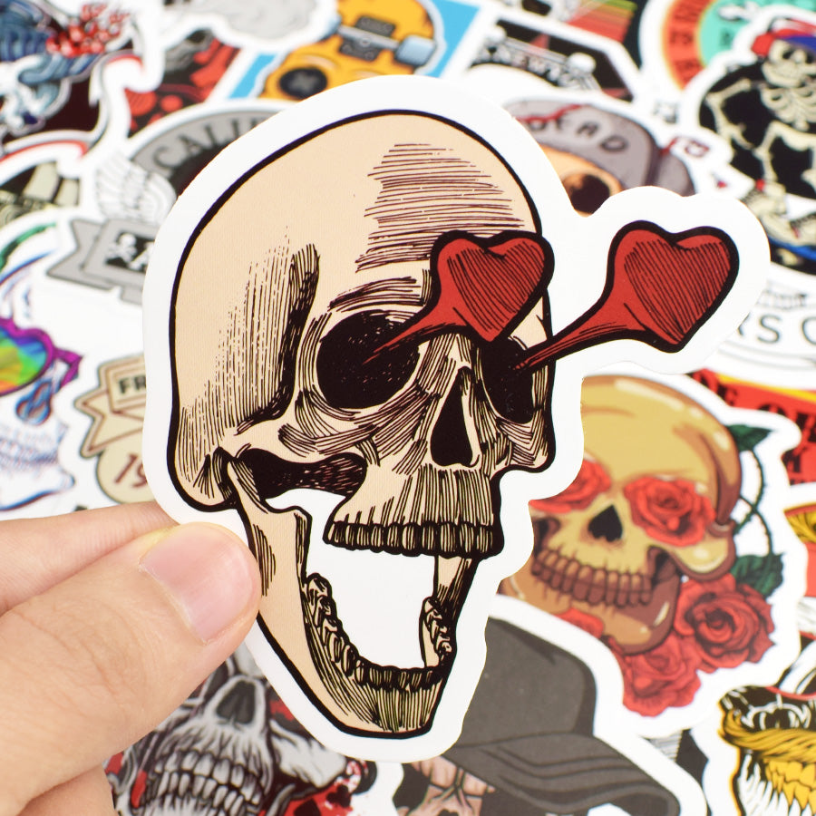 50 Skull Stickers