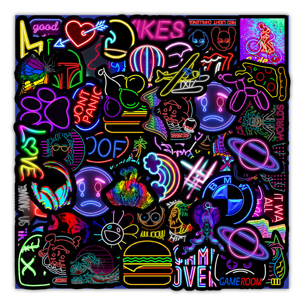 50 New Neon Stickers