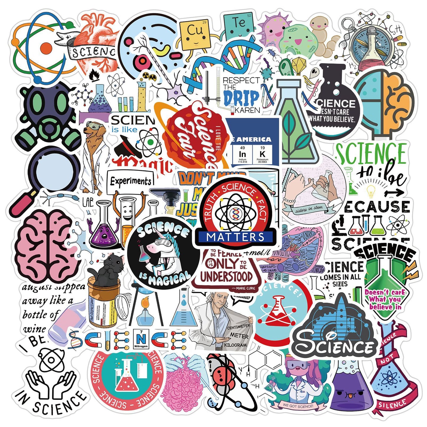 50 Mad Scientist Stickers