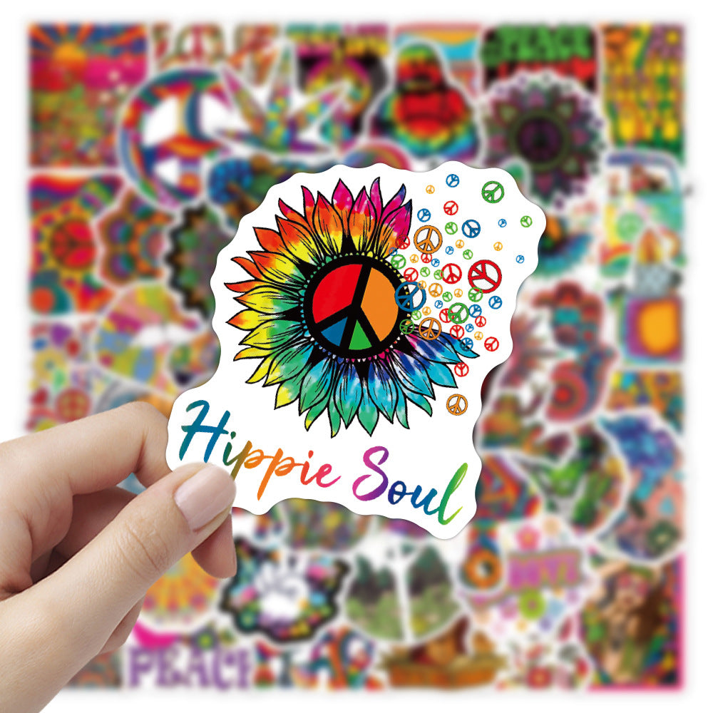 50 Hippie Stickers