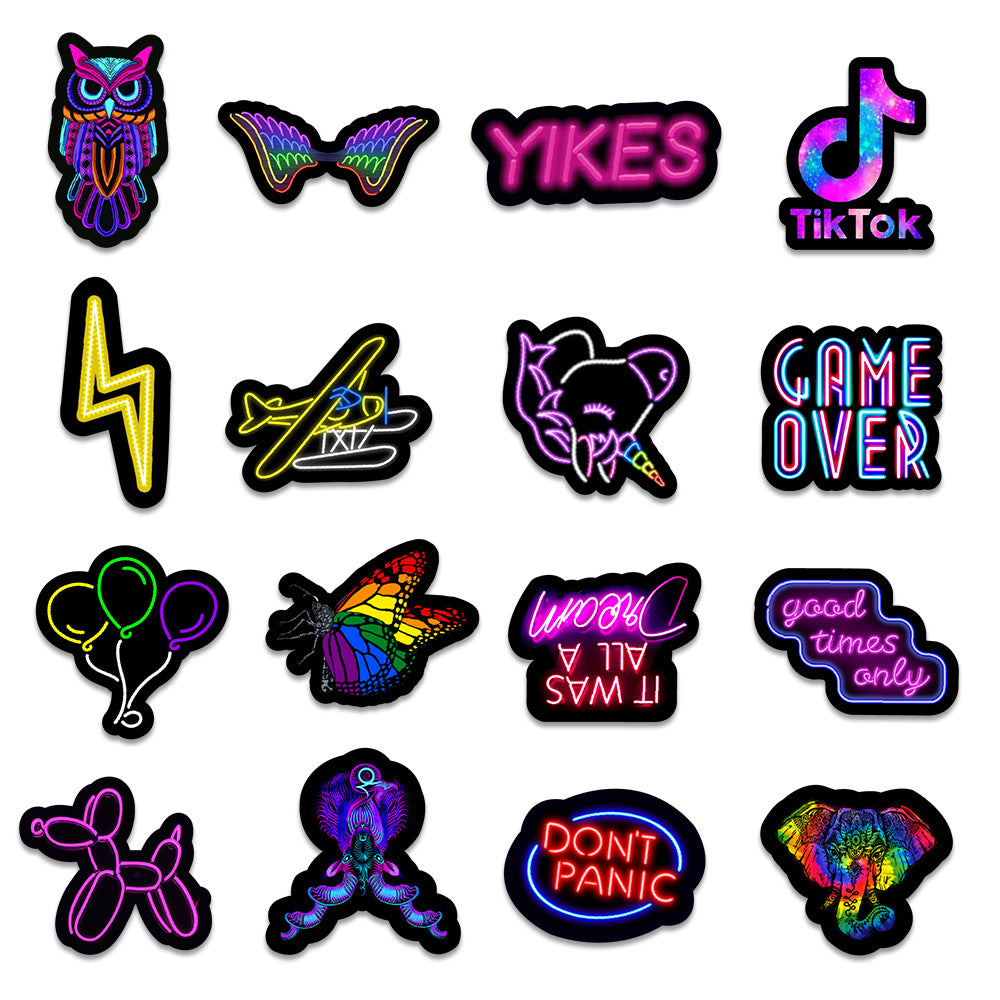 50 New Neon Stickers