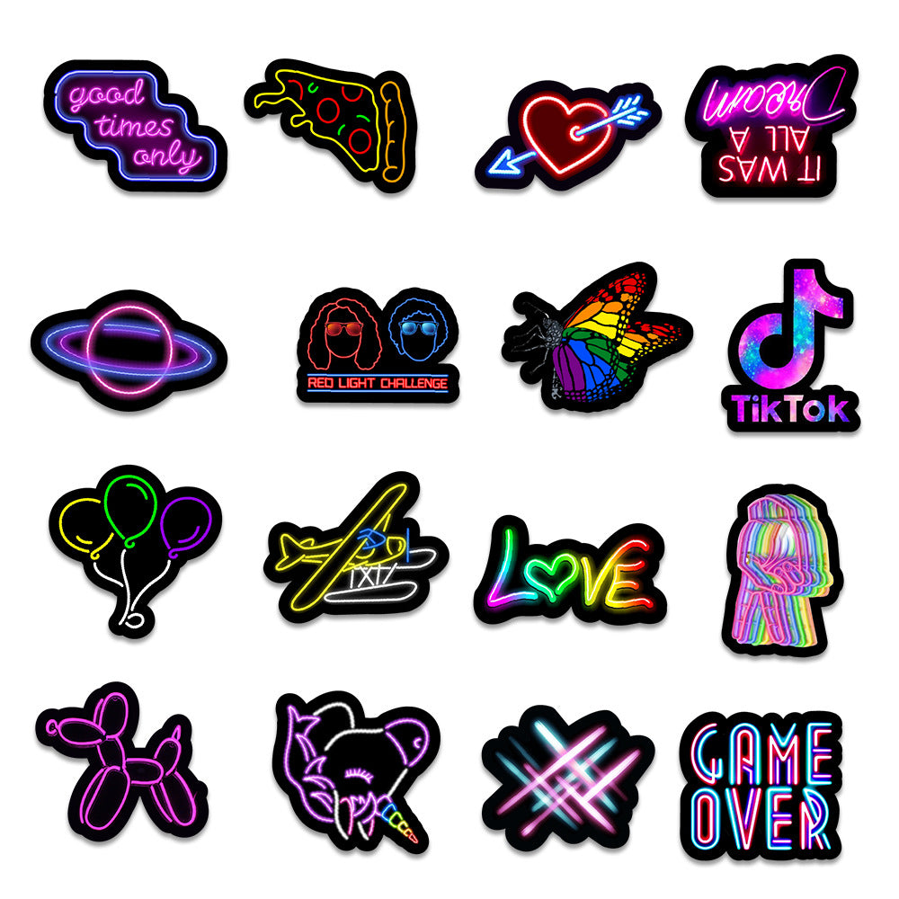 50 New Neon Stickers