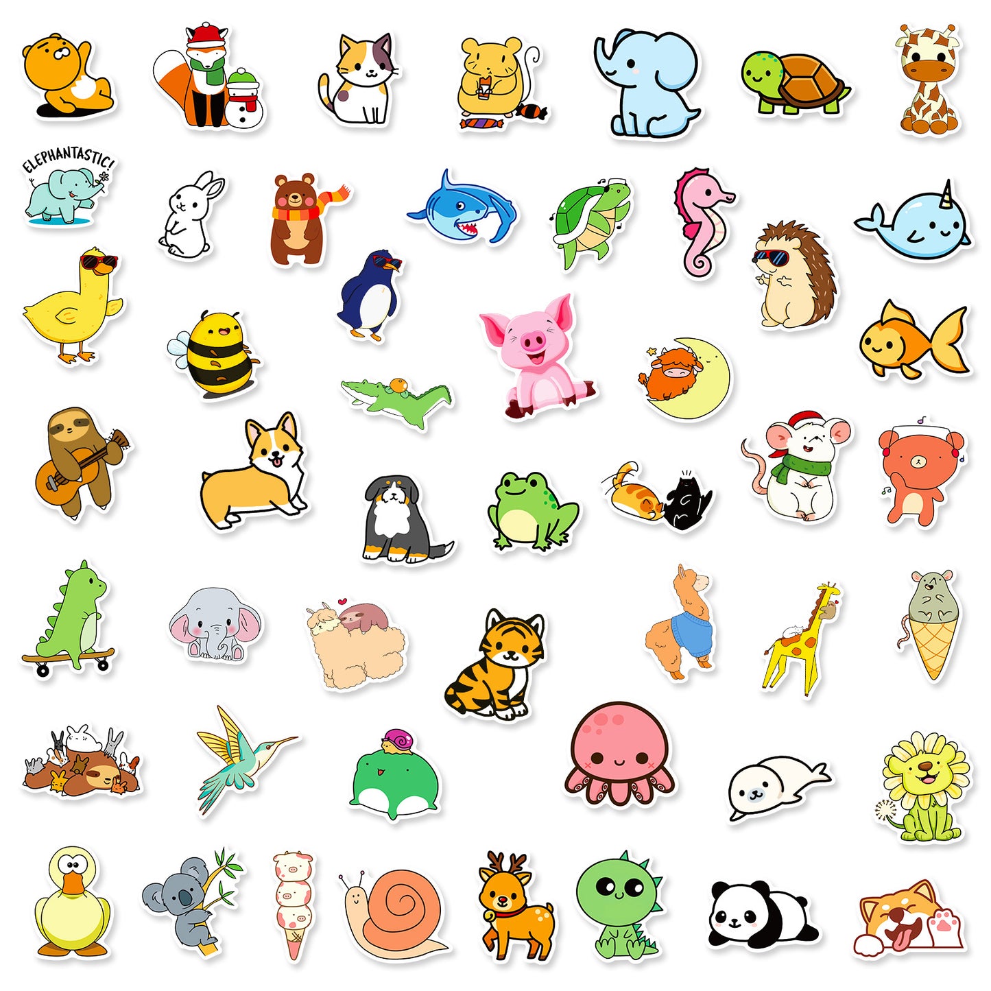 50 Cute Little Animal Stickers