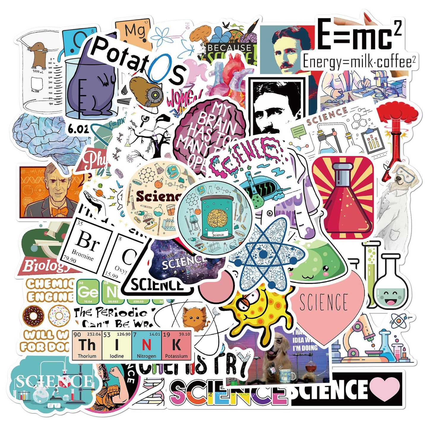 50 Mad Scientist Stickers